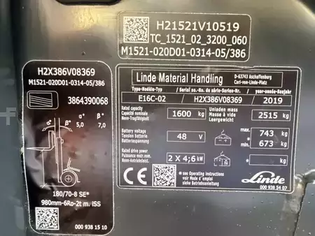 Elektro 3 Rad 2019  Linde E16C-02 (5)