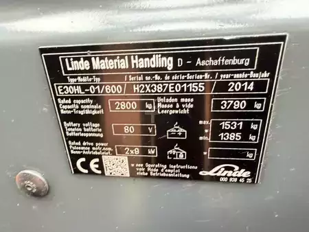 Elektro 4 Rad 2014  Linde E30HL-01/600 (7)