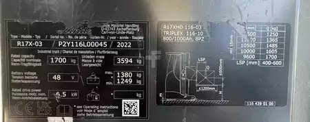 Carretilla retráctil 2022  Linde R17X-03 (4)