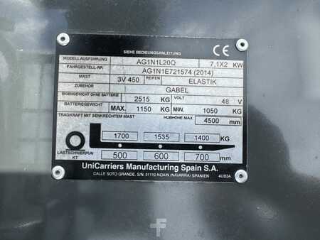 Carrelli elettrici 3 ruote 2014  Unicarriers AG1N1L20Q (5)
