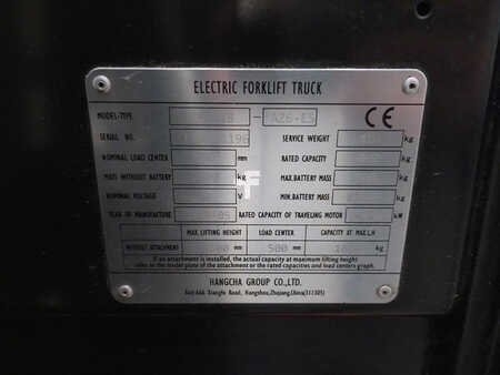 Chariots électriques à 3 roues 2019  HC (Hangcha) CPDS18 (nieuwe batterij) (5)