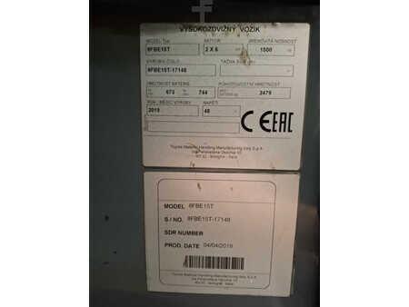 Elektromos 3 kerekű 2019  Toyota 8FBE15T (7)