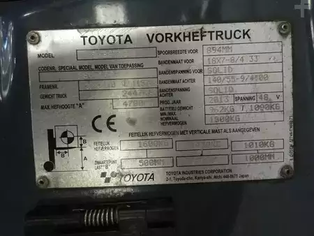 Elektrisk- 3 hjul 2013  Toyota 8FBET18 (8)
