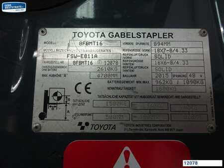 Elektro 4 Rad 2015  Toyota 8FBMT16 (8)