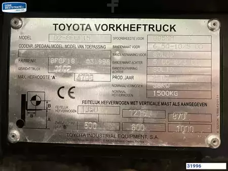 Empilhador a gás 2013  Toyota 8FGF15 (8)