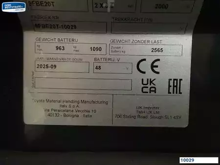 Elektro tříkolové VZV 2026  Toyota 9FBE20T (7)