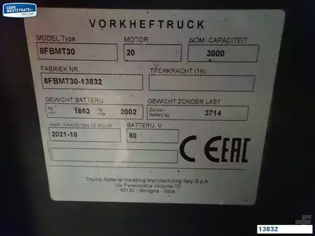Elektro čtyřkolový VZV 2021  Toyota 8FBMT30 (8)