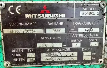 Dieselstapler 2007  Mitsubishi FD40KL 2 (7)