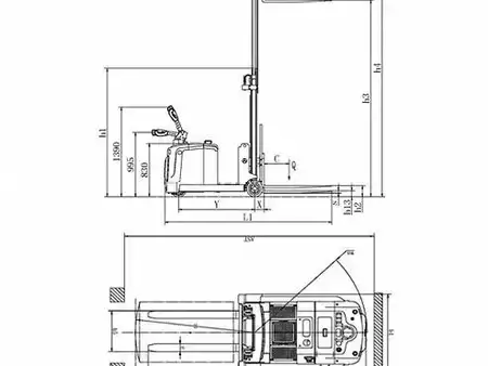 Apilador eléctrico 2026  Ekko EK14S-130LI (5)