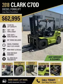 Montacargas diésel 2018  Clark C70D (2)