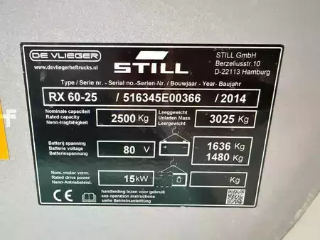 Sähkö - 4 pyör 2014  Still RX60-25 Batterij bj 2021 (7)