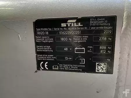 Sähkö - 3 pyör 2019  Still RX20-18 Volledige cabine (7)