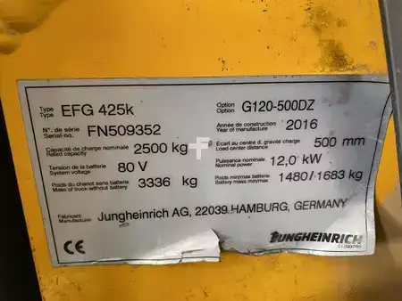 Eléctrica de 4 ruedas 2016  Jungheinrich EFG 425K (7)
