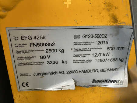Carrelli elettrici 4 ruote 2016  Jungheinrich EFG 425K (7)