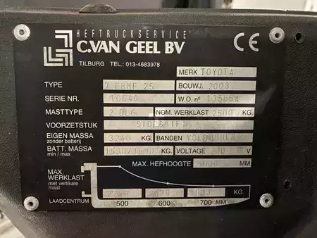 Eléctrica de 4 ruedas 2003  Toyota 7FBMF25 (7)