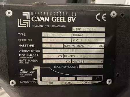 El truck - 4 hjulet 2003  Toyota 7FBMF25 (7)