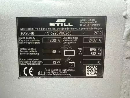 3-wiel elektrische heftrucks 2019  Still RX20-18 (7)