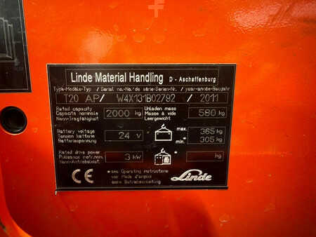 Nízkozdvižný vozík 2011  Linde T20AP (7)