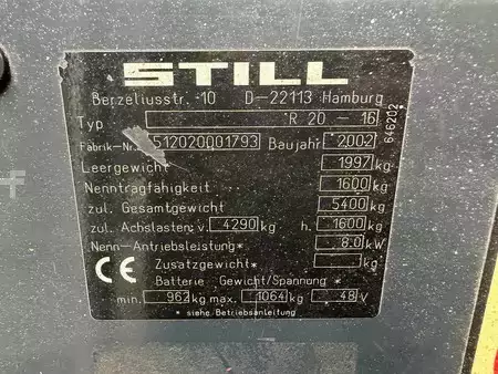 Eléctrico - 3 rodas 2002  Still R20-16 (7)