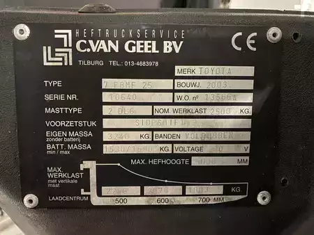 Carrelli elettrici 4 ruote 2003  Toyota 7FBMF25 (7)