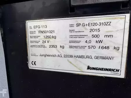 Carrelli elettrici 3 ruote 2015  Jungheinrich EFG113--EK (20)