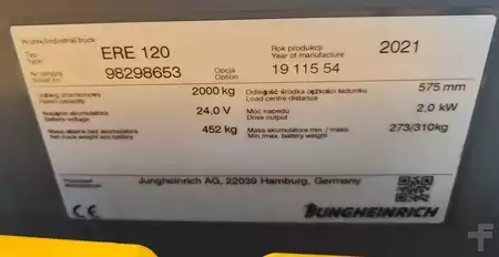 Elektromos emelőkocsik 2021  Jungheinrich ERE 120 2t/ 2021yy (9)