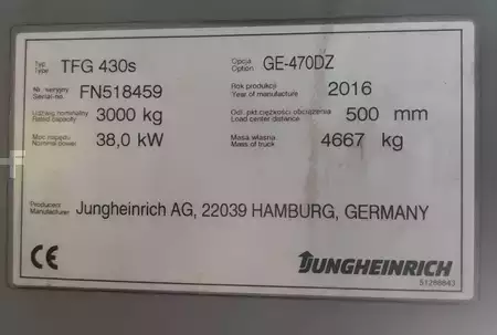 Gas gaffeltruck 2016  Jungheinrich TFG 430s 4.7m/ 3t /4 ventil (17)