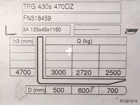 Gas gaffeltruck 2016  Jungheinrich TFG 430s 4.7m/ 3t /4 ventil (18)