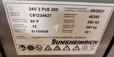 Ruční vysokozdvižný vozík 2021  Jungheinrich EJC 214z 2.5m/ 551mh/ initial (12)