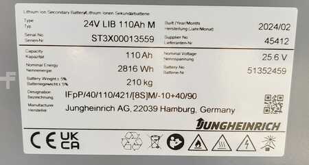 Pallestabler 2019  Jungheinrich EJG112 Li-ion/ batt2024/ 3900st/ 2.5m/ tilt (9)