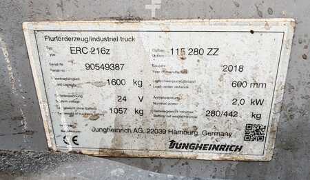 Hochhubwagen 2018  Jungheinrich ERC 216z / 2018y/ initiallift/ 7761h (11)