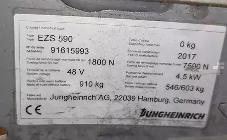 Dragtruckar 2017  Jungheinrich EZS 590/  347h/ 9t (12)