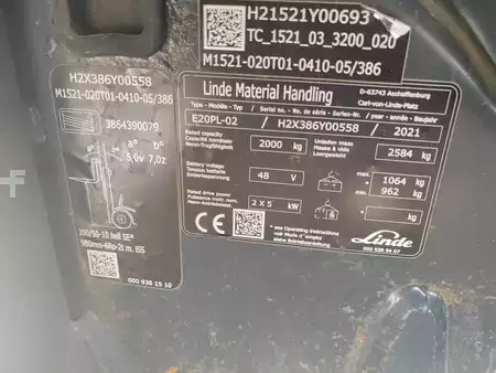Elektro 4 Rad 2021  Linde E20PL-02 2021y/ 4.1m/ 2750mh (23)