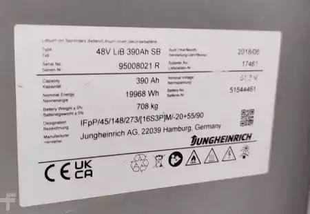 Elektro tříkolové VZV 2019  Jungheinrich EFG 213 Li-ion (16)