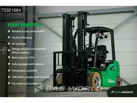 Elektro čtyřkolový VZV 2023  HC (Hangcha) CPD18 Electric Li-ion Forklift - Triplex - Warranty (2)