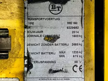Chariots à mât rétractable 2014  BT RRE 160 (15)