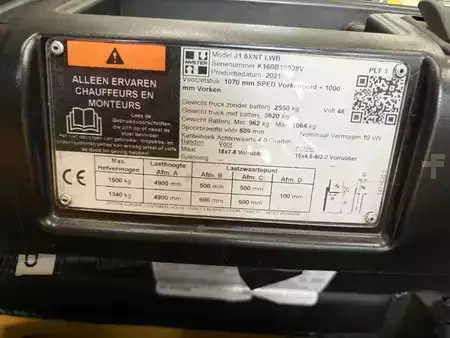 Elektro 3 Rad 2021  Hyster J1.6 XNT LWB 766 HOURS, Like new (37)