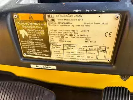 El truck - 4 hjulet 2014  Hyster J2.5 XN 2500kg E- heftruck (11)