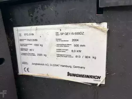 Elektro 4 Rad 2004  Jungheinrich EFG 316 K 1600 kg E- Heftruck (16)
