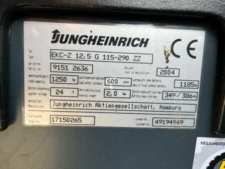 Magasemelésű béka ülés 2004  Jungheinrich EKC - Z 12.5 (12)