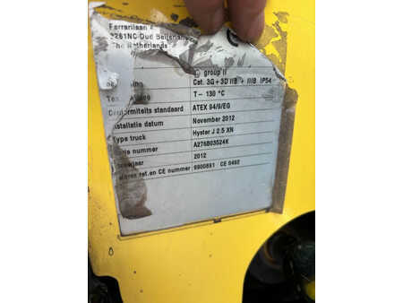 Eléctrico - 4 rodas 2012  Hyster J2.5XN EX Cat 3GD (19)