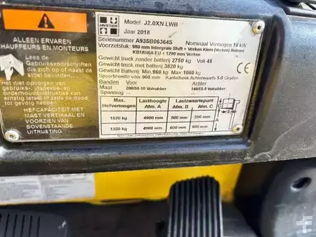 Elektrisk- 4 hjul 2018  Hyster J2.0 XN LWB 2000kg E- Heftruck (22)