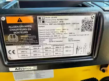 Eléctrico - 4 rodas 2019  Hyster J 2.5 XN 2500kg E- heftruck triplo (24)
