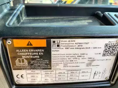 Eléctrico - 4 rodas 2019  Hyster J 2.5 XN 2500 kg E- heftruck (10)