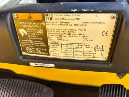 Eléctrico - 4 rodas 2014  Hyster J 2.5 XN 2500kg E- heftruck (11)
