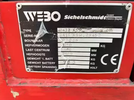 Apilador eléctrico 2004  Sichelschmidt D 412 ASM 1250 kg stapelaar (6)