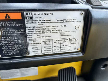 Elektro čtyřkolový VZV 2017  Hyster J 2.00 XN LWB 336 HOURS (25)
