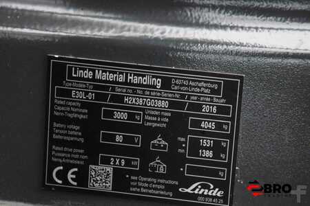 Elektromos 4 kerekű 2016  Linde E30L-01 Triplex 2pcs available (15)