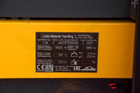 Transpaleta eléctrica 2021  Linde L14 Freelift duplex (confirmed Hours) (7)