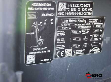 Eléctrica de 4 ruedas 2020  Linde E18PH-02 EVO triplex (21)